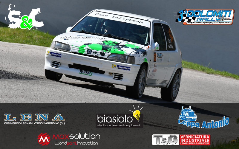 PRIMO POSTO DI CLASSE A5 PER ALESSIO CASE E GIULIA GARBIN AL 3° DOLOMITI RALLY