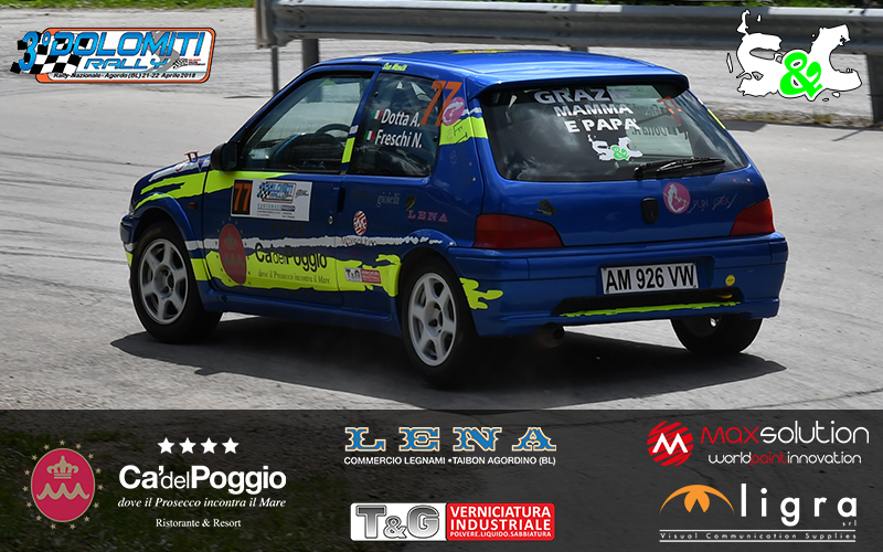 BUON ESORDIO PER ANDREA DOTTA AL 3° DOLOMITI RALLY