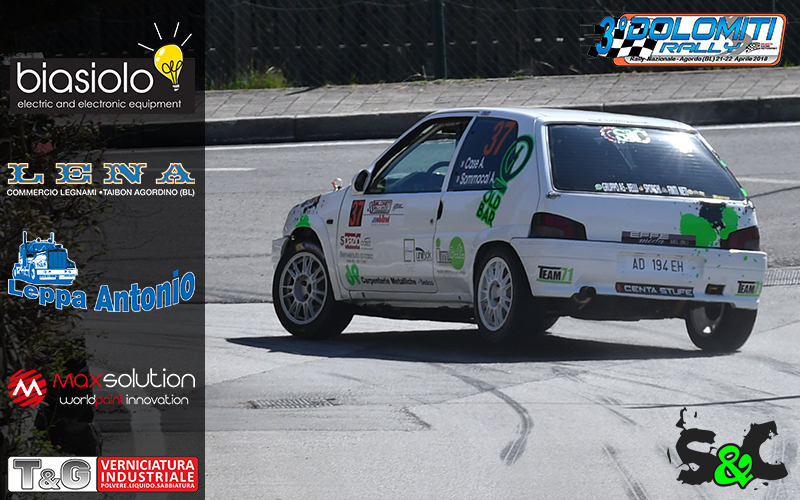 ALESSIO CASE E GIULIA GARBIN INIZIANO LA STAGIONE AL 3° DOLOMITI RALLY