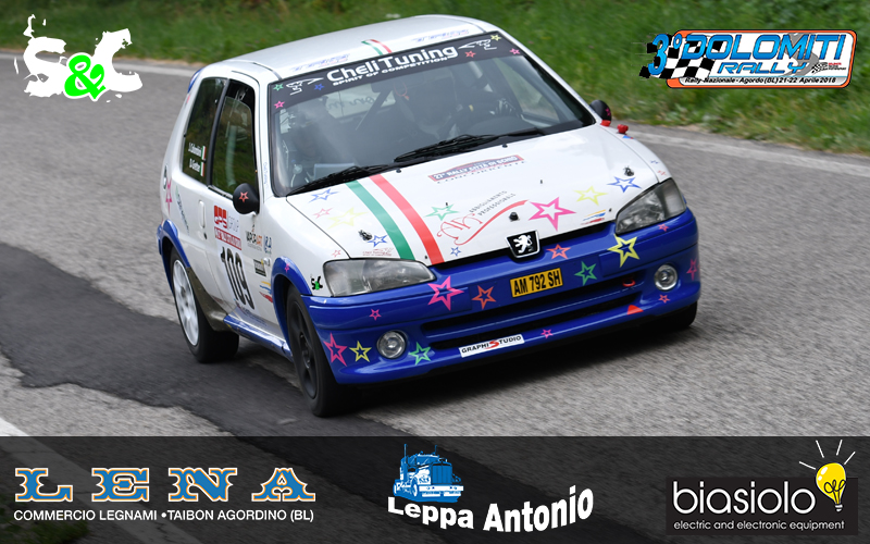 DANIELE GRETTER E JESSICA COLOMBINI AL VIA DEL 3° DOLOMITI RALLY
