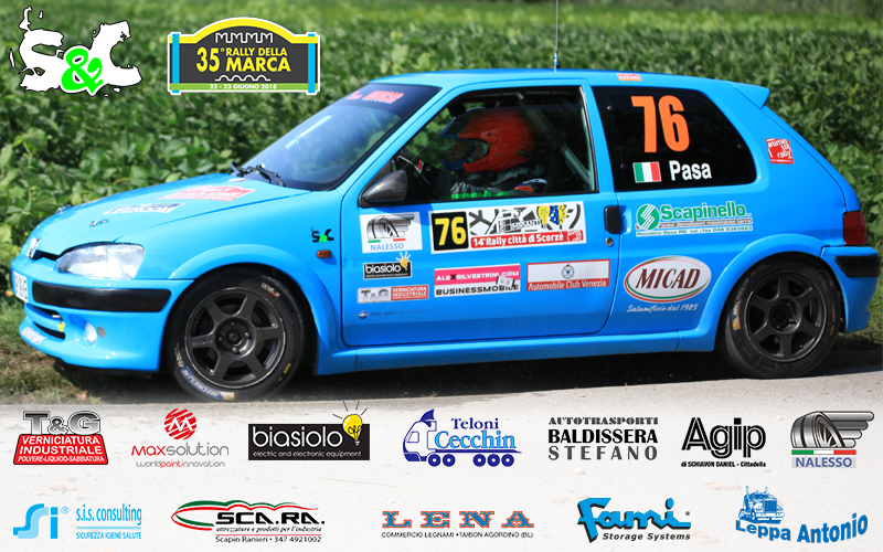 GIACOMO PASA E FABIO LAZZAROTTO AL 35° RALLY DELLA MARCA