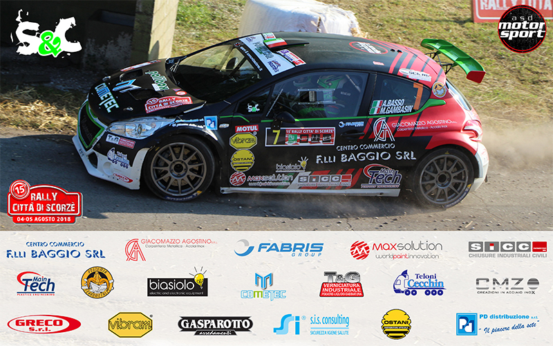 BASSO – GAMBASIN NELLA TOP TEN DEL 15° RALLY CITTÀ DI SCORZE’