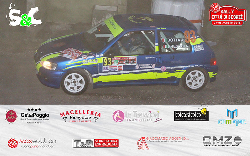 MIGLIORAMENTI COSTANTI PER DOTTA – FRESCHI AL 15 RALLY CITTÀ DI SCORZE’