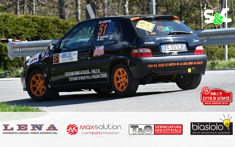 EROS BONAVENTURA ED ELEONORA ROSSI AL 15° RALLY CITTÀ DI SCORZE’