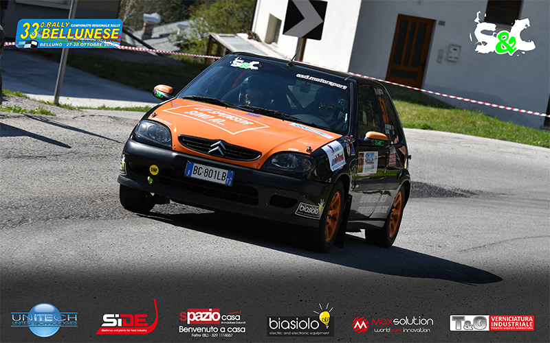 EROS BONAVENTURA ED ELEONORA ROSSI AL 33° RALLY BELLUNESE