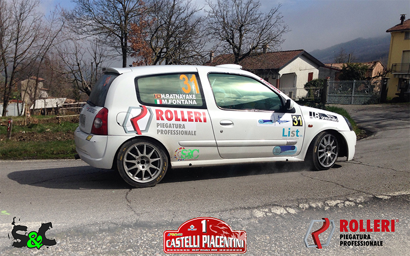 MAURO FONTANA E LUCA BURGAZZI AL VIA DEL 1° RALLY CASTELLI PIACENTINI