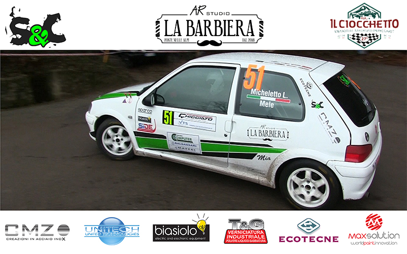 BUONA PRESTAZIONE DI LORENZO MICHELETTO E RICCARDO MELE AL 27° RALLY IL CIOCCHETTO