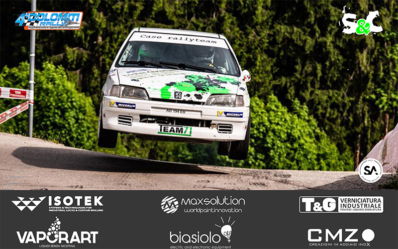 VITTORIA DI CLASSE A5 PER ALESSIO CASE E MATTEO GAMBASIN AL DOLOMITI RALLY