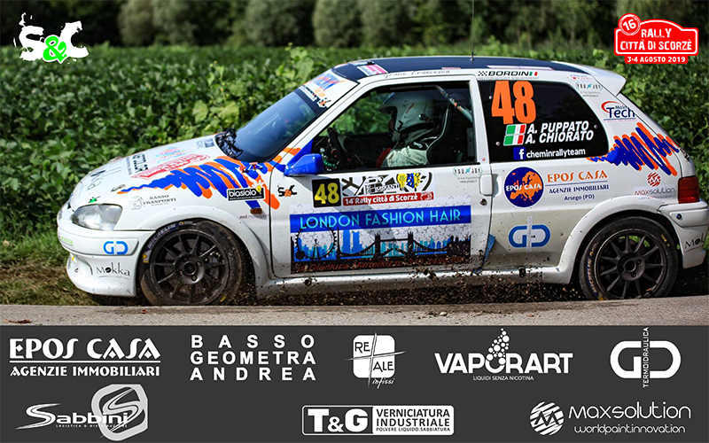 ALBERTO PUPPATO ED ANDREA CHIORATO AL VIA DEL RALLY CITTA’ DI SCORZE’