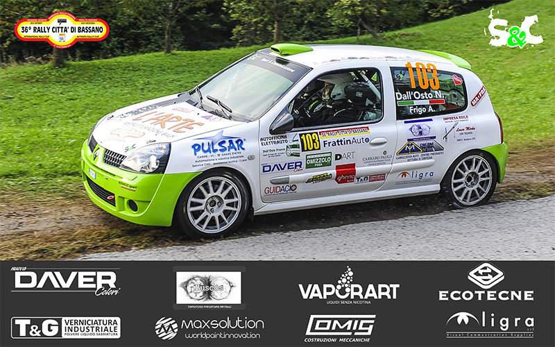 TERZO POSTO DI CLASSE PER NICOLA DALL’OSTO ED ANDREA FRIGO AL 36° RALLY CITTA’ DI BASSANO
