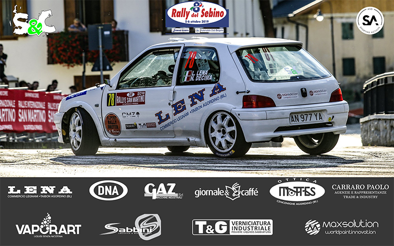 LINO LENA E NICOLA DECIMA AL VIA DEL RALLY DEL SEBINO