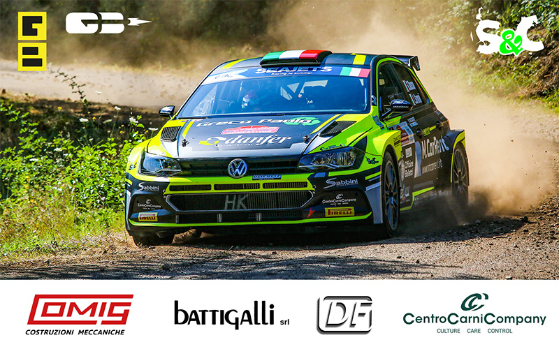 GIANDOMENICO BASSO E LORENZO GRANAI AL VIA DEL RALLY DEL CIOCCO E VALLI DEL SERCHIO