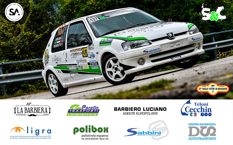 LORENZO MICHELETTO E SARA CHIESURA QUINTI DI CLASSE N2 AL TRAGUARDO DEL RALLY CITTÀ DI BASSANO