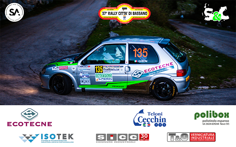PRIMO POSTO DI CLASSE N2 PER MATTIA GHION E LUCA MENGON AL 37° RALLY CITTÀ DI BASSANO