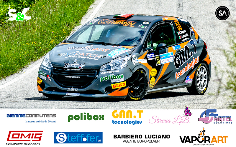 SECONDO POSTO DI CLASSE R2B PER ALBERTO SPAGOLLA E FABIO LAZZAROTTO AL 36° RALLY BELLUNESE