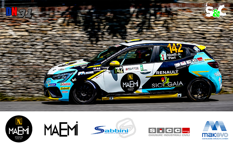 DAVIDE NICELLI JR. E TIZIANO PIERI PER SOLI SETTE DECIMI VINCONO IL TROFEO RENAULT AL RALLY DI ALBA