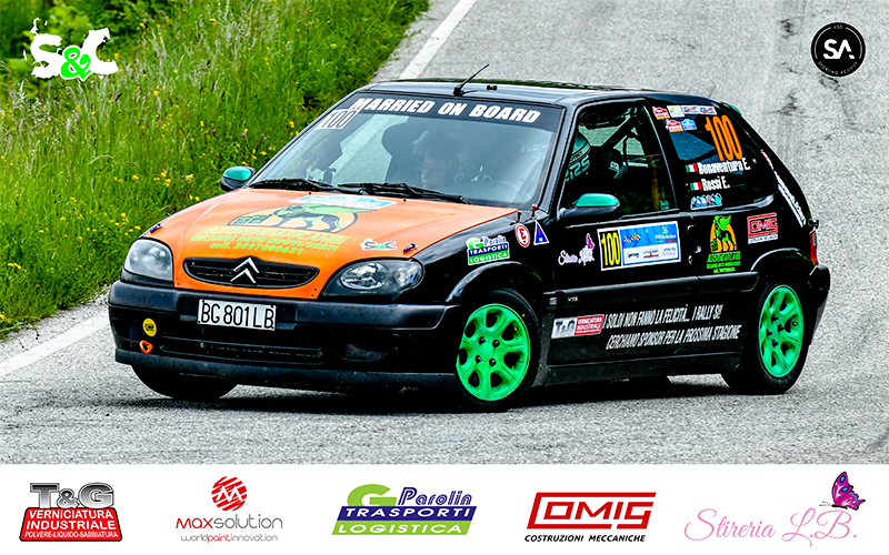 EROS BONAVENTURA ED ELEONORA ROSSI AL VIA DEL 18° RALLY CITTÀ DI SCORZÈ
