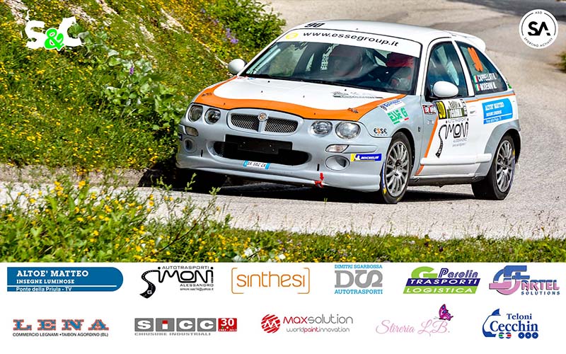 RUDI CAPPELLATI E FABIO BECHEVOLO AL DEL 6° DOLOMITY RALLY