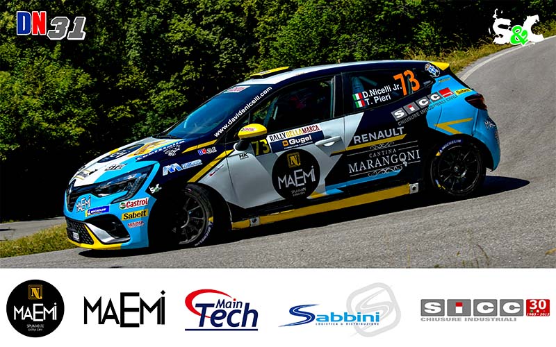 DAVIDE NICELLI JR. E TIZIANO PIERI AL RALLY 1000 MIGLIA PER CONFERMARSI NEL TROFEO RENAULT
