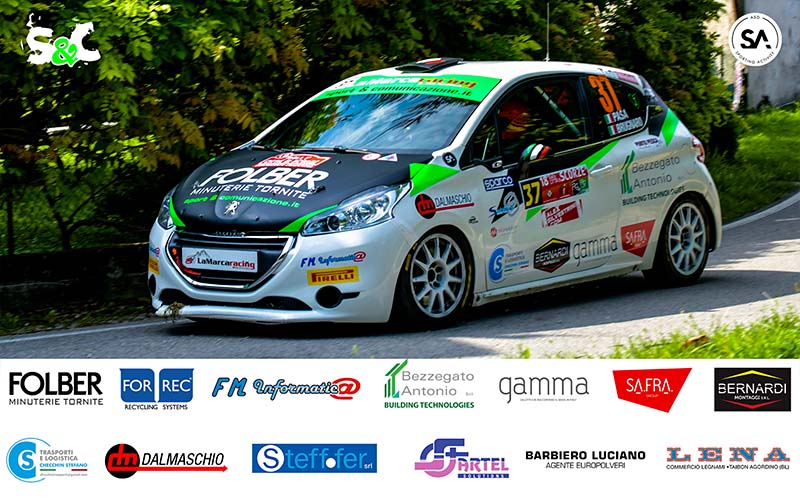 GIACOMO PASA ED ANDREA BRUGNARO AL VIA DEL 6° DOLOMITY RALLY