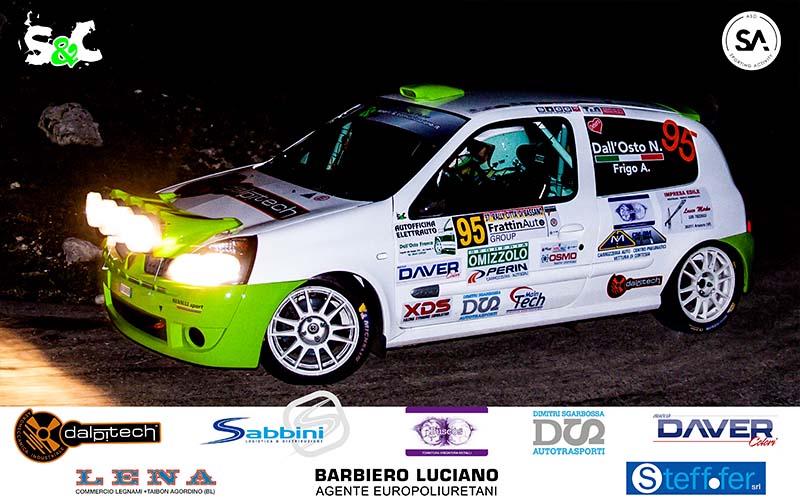 NICOLA DALL’OSTO ED ANDREA FRIGO AL VIA DEL 38° RALLY CITTÀ DI BASSANO