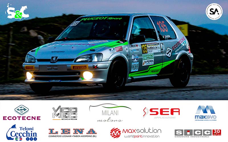 MATTIA GHION AL VIA DEL 38° RALLY CITTÀ DI BASSANO IN COPPIA CON FABIO LAZZAROTTO