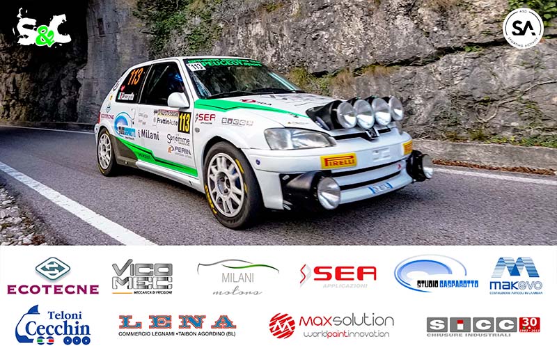 MATTIA GHION E FABIO LAZZAROTTO AL VIA DEL 30° RALLY CITTÀ DI SCHIO