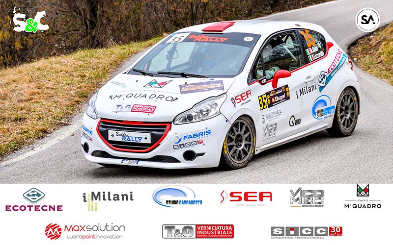 BUONA LA PRIMA PER MATTIA GHION E FABIO LAZZAROTTO SULLA PEUGEOT 208 R2B