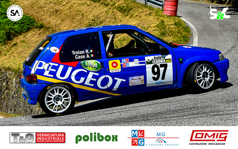 PRIMO POSTO DI CLASSE A5 PER ALESSIO CASE E TROIAN ROBERTO AL RALLY VALLI DELLA CARNIA 2022