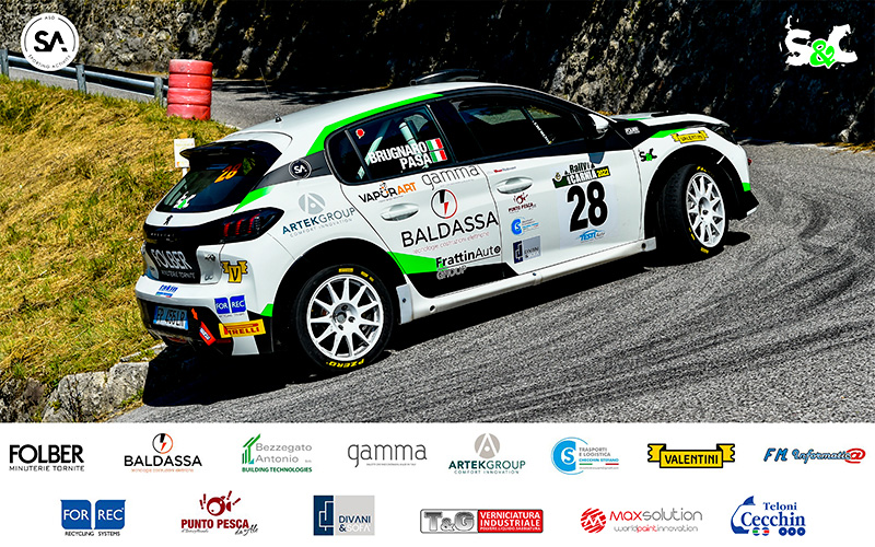 GIACOMO PASA ED ANDREA BRUGNARO AL 19° RALLY CITTÀ DI SCORZÈ